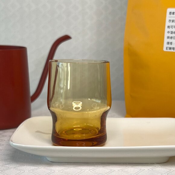 Vintage MCM translucent brown shot glass - Picture 2 of 4